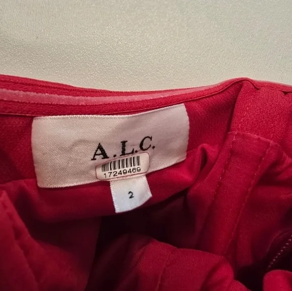 A.L.C. Elsie Mini Dress in Red Cocktail Sleeveless Strapless Size 2 - Picture 8 of 14